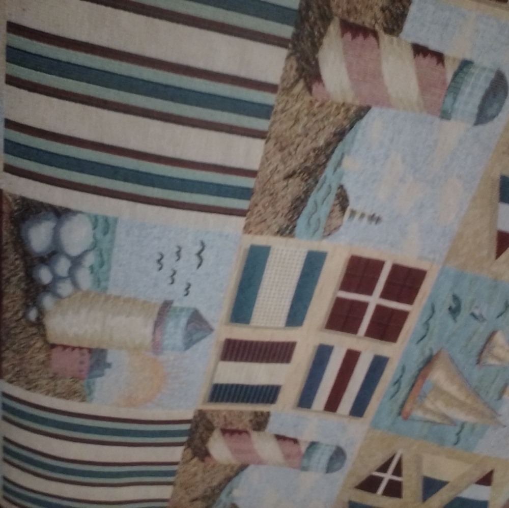 Ships and ocean themed fabric